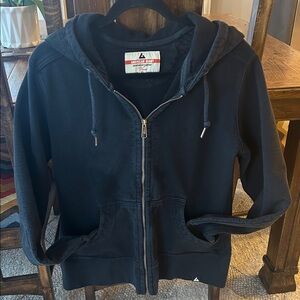 American Giant black Hoodie with Zipper size XL